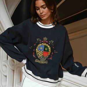 NWT Yellow the Label Herald Crest Sweatshirt